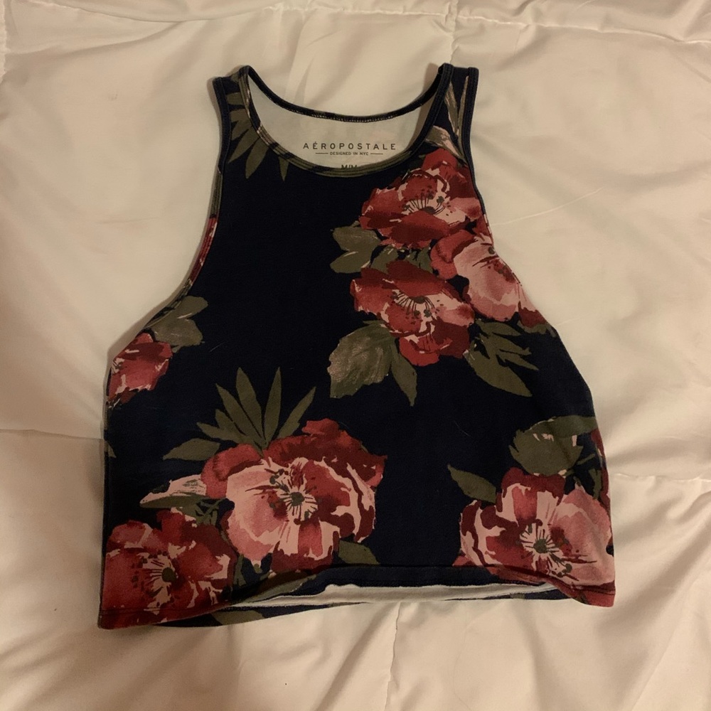 High Neck Crop Top Tank Top